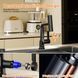 Выдвижной кухонный смеситель с LED-дисплеем температуры, 3 режима, поворот 360&deg;, черный