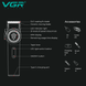 Акумуляторна машинка для стрижки VGR V-001, 10 насадок, 9000 RPM, АКБ 4600 mAh, LED дисплей