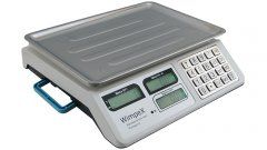 Весы торговые Wimpex WX-5004 до 50 кг с металлическими кнопками на батарейках , Белый