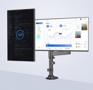 Кронштейн для двох моніторів North Bayou NB H180 22-32", Черный