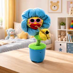 Интерактивная игрушка танцующий Цветок Dancing Flower с Bluetooth, FM-радио