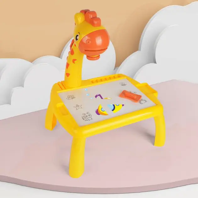 Детский стол проектор для рисования с подсветкой Projector Painting 24 детали желтый