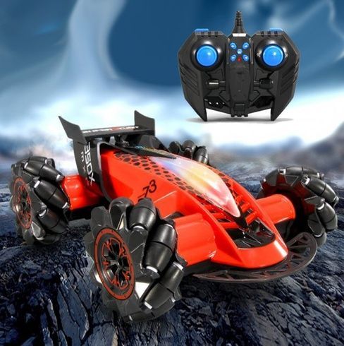 Красная Машинка на радиоуправлении с подсветкой и паром Drifter Turbo, 20КМ/Ч на аккумуляторе