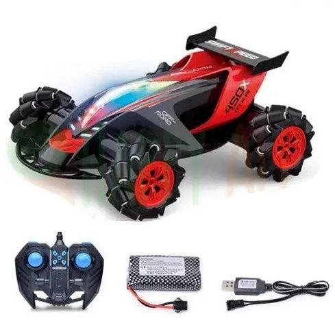Красная Машинка на радиоуправлении с подсветкой и паром Drifter Turbo, 20КМ/Ч на аккумуляторе