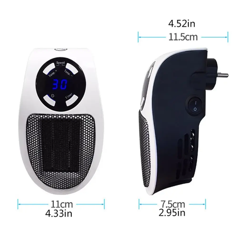 Портативний обігрівач 500W, Portable Heater з дисплеєм / Настінний електрообігрівач