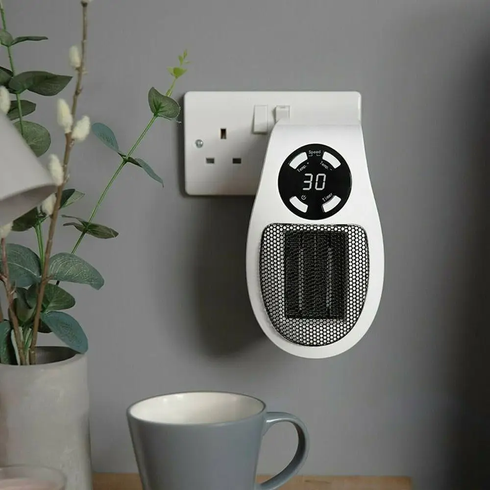 Портативний обігрівач 500W, Portable Heater з дисплеєм / Настінний електрообігрівач