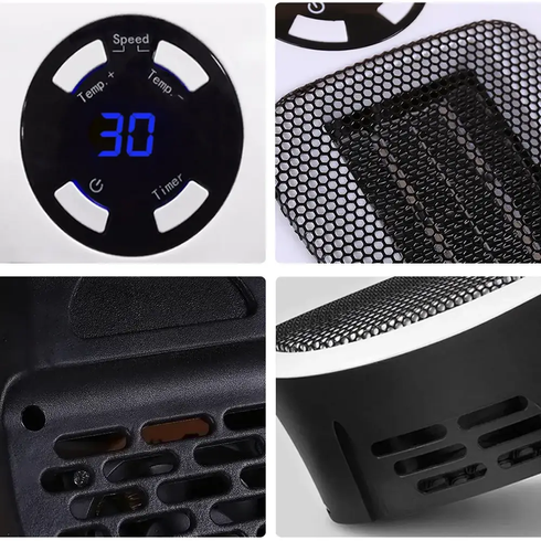 Портативний обігрівач 500W, Portable Heater з дисплеєм / Настінний електрообігрівач
