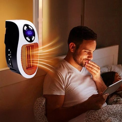 Портативний обігрівач 500W, Portable Heater з дисплеєм / Настінний електрообігрівач