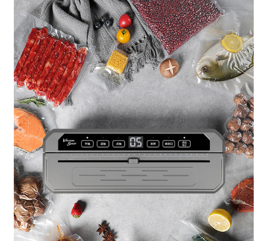 Вакуумный упаковщик универсальный Food Vaccum Sealer 65 kPa 6 режимов, Черный