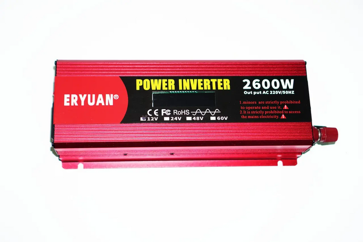 Перетворювач напруги LCD Z1A з 12V на 220V 2600W чистий синус