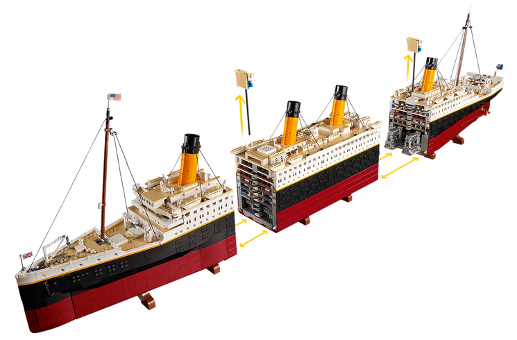 Блоковий конструктор Титанік 1.15 метра, 9090PCS