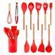 Набор кухонных принадлежностей силиконовый Kitchen Set RB-2239 красный (12 предметов)