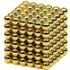 Головоломка Неокуб золотий NeoCube у боксі 216 кульок металевий 5 мм