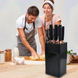 Набор кухонных ножей на подставке Knife Set 7 предметов из нержавеющей стали