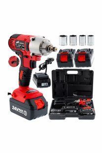 Електричний гайковерт 24V з 2 акумуляторами, RED MA752