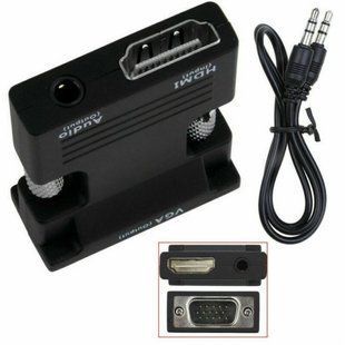 Конвертер з HDMI на VGA OUT Black, Черный