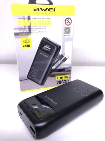 Повербанк AWEI P13K/9610 22,5W Зарядний пристрій 20 000 mah