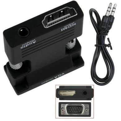 Конвертер с HDMI на VGA OUT Black, Черный