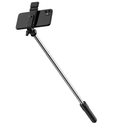 Селф палиця, штатив-монопод для телефону з Bluetooth пультом та LED світлом Selfie Stick DF-01S AND 5222 (чорний)
