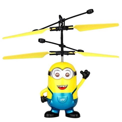 Дитяча іграшка Літаючий Міньйон з підсвічуванням та пультом