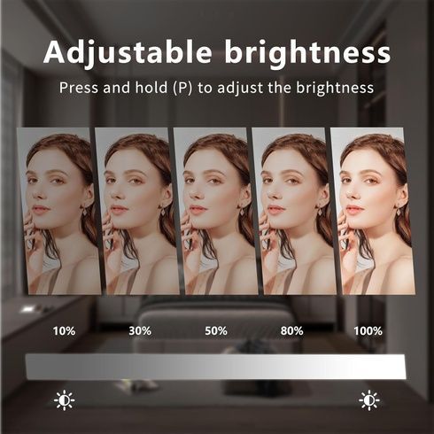 Квадратное зеркало для макияжа с LED подсветкой 9 LED AND XL-1920