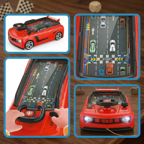 Дитячий симулятор водіння / Ігровий гоночний симулятор Adventure Racing Car 909E Червоний