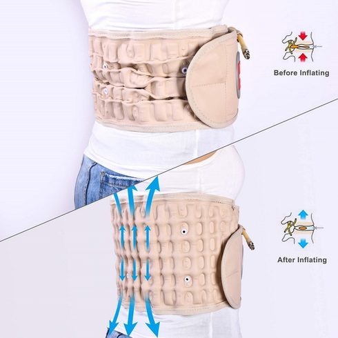 Пневматический пояс-корсет для спины Spinal Air Traction Waist Belt Brace, поясничный