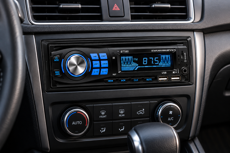 Автомагнитола MP3 580BT / Автомагнитола 1 DIN / Магнитола в авто с Bluetooth