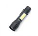 Ліхтар світлодіодний акумуляторний X-Balog BL-513 ручний кишеньковий з боковою лампою USB заряджання, Черный