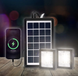 Портативная солнечная система EP-05 3в1 6v3w, Led лампы х2, powerbank, Черный
