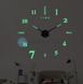 Большие настенные часы Horloge 3D DIY кварц 27/37/47 55 см. Светятся ночью, Серый