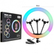 Кільцева LED лампа RGB MJ36 (36см, 3 кріплення, керування на дроті + пульт), Разноцветный
