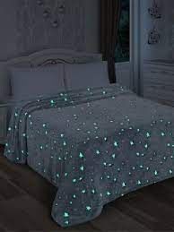 Детский плед-покрывало светящийся в темноте Magic Blanket 150 см * 200 см Серый