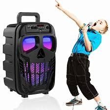 Беспроводная портативная колонка Bluetooth с микрофоном KIMISO QS-1803 8 inch бас-динамик с RGB