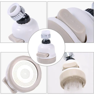 Экономитель воды Water Saver NEW 360 градусов / насадка аэратор на кран / Водосберегающая насадка , Белый