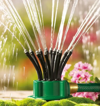 Умная система полива Multifunctional Water Sprinkler распылитель дождеватель для полива газона на 360 градусов, Зелёный