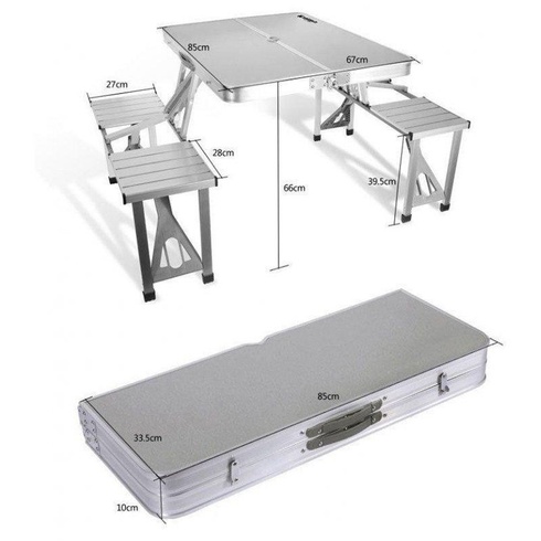 Складаний алюмінієвий стіл для пікніка зі стільцями Picnic Table