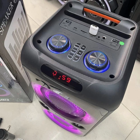 Колонка Bluetooth Wireless Speaker TTD-2809, 20Вт с караоке микрофоном и пультом управления и подсветкой