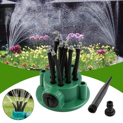 Умная система полива Multifunctional Water Sprinkler распылитель дождеватель для полива газона на 360 градусов, Зелёный