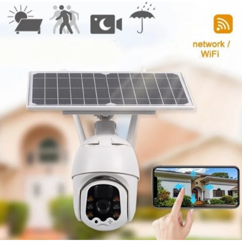 Поворотна вулична IP Solar камера PTZ відеоспостереження із сонячною панеллю WI-FI