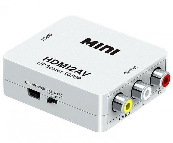 Конвертер HDMI to AV (RCA) Donli av 001 видео и звук (4273), Белый