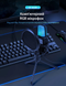 Игровой микрофон для ПК и приставки с RGB подстветкой / Микрофон конденсаторный с поп-фильтром на подставке для блоггеров