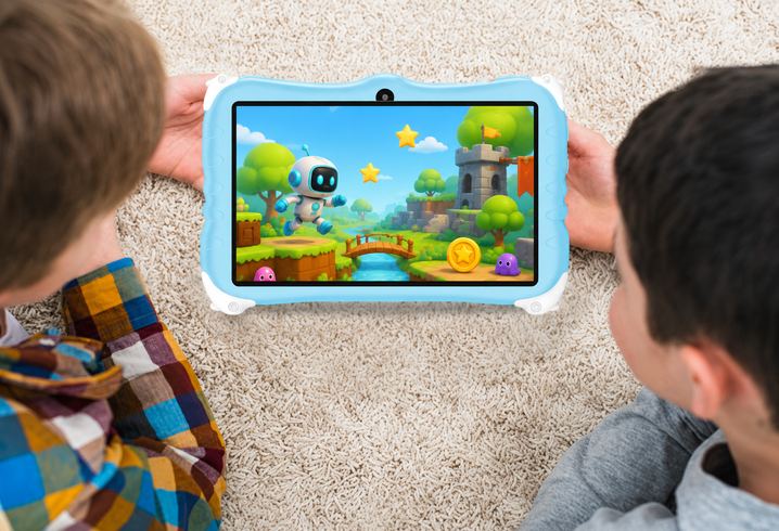 Детский планшет Meijiahui K1 Android-15 Penguin / Планшет 7" 6GB/128GB / Детский планшетный ПК с экраном 7 дюймов Синий