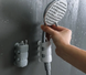 Тримач для душу на присосках SHOWER SUCKER Силіконовий переносний кронштейн - настінний для душової насадки на різні поверхні, Білий, Білий