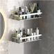 Металева полиця для ванної самоклеюча Bathroom shelf до 10 кг GREY