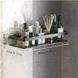 Металева полиця для ванної самоклеюча Bathroom shelf до 10 кг GREY