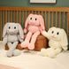 Мягкая игрушка MishaExpo заяц с ушами и ногами выдвижными 110 см розовый