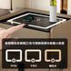 Тумба QYJXF02 из экокожи с LED подстветкой, USB, датчик движения, беспроводная зарядка, Bluetooth-аудио Серая