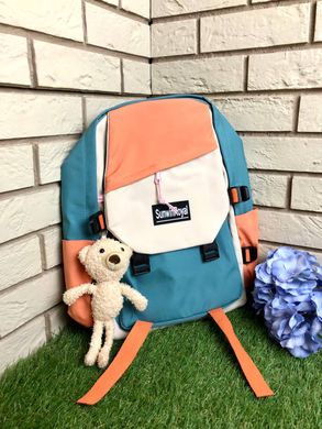 Шкільний з медведиком кишенею рюкзак стильний,спортивний,підлітковий рюкзак Рожевий