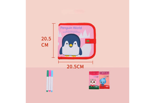 Багаторазовий альбом для малювання із фломастерами &ndash; Penguin World